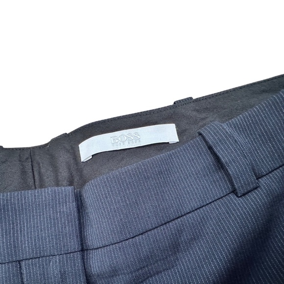 BOSS Navy Blue Pinstripe Slacks | Size 6 - Picture 2 of 4